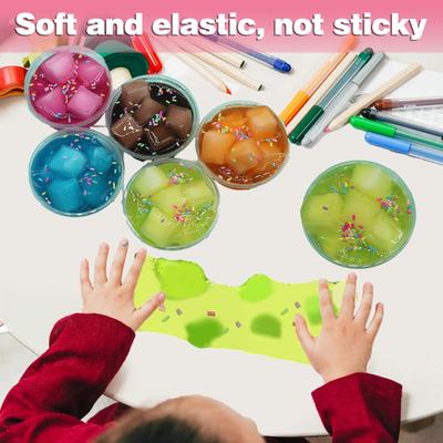 60ml Colored Clay Toy - DIY Fluffy, Stretchy, Soft Mud for Children's Decompression