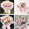 Tenare 20 Pcs Waterproof Floral Wrapping Paper Sheet Flower Bouquet Packaging Paper and Satin Ribbon for Wedding Birthday Party Class of 2025