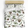 Winter Bedding Set For Bedroom Bed Home Cute Penguins Hand Drawn Style Set Merry Christma Duvet Cover Quilt Cover And Pillowcase