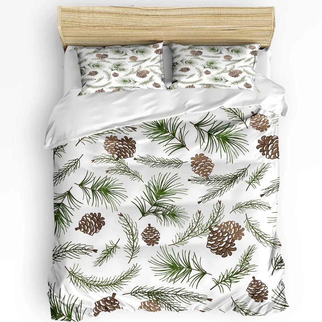 Winter Bedding Set For Bedroom Bed Home Cute Penguins Hand Drawn Style Set Merry Christma Duvet Cover Quilt Cover And Pillowcase