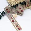 5yards 4cm Embroidered Flower Ribbon, Ethnic Lace Trimming  for DIY Sewing Clothes, Bag Accessories Curtain/Tablecloth Decor