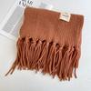 Scarf Women's Winter Korean Style Versatile Macaron Couple Student Knitted Wool Warm Tassel Shawl Neck Scarf Neck Protector