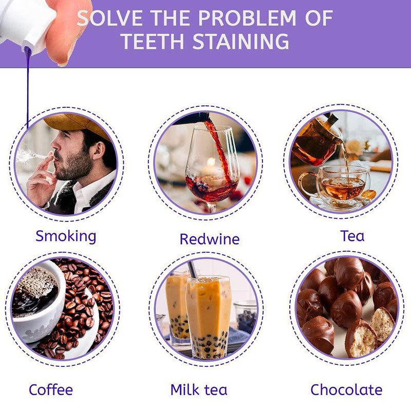 Purple V34 Toothpaste To Remove Oral Odor Purple Gel Teeth To Remove Yellow and Stains Toothpaste