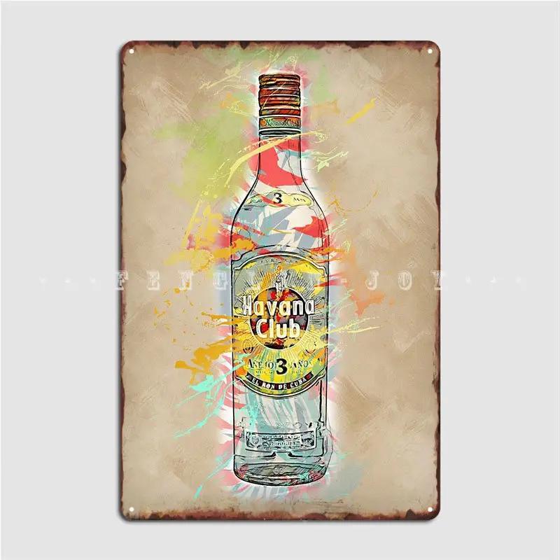 Havana Club Metal Plaque Poster Custom Cinema Living Room Wall Decor Bar Cave Tin Sign Posters