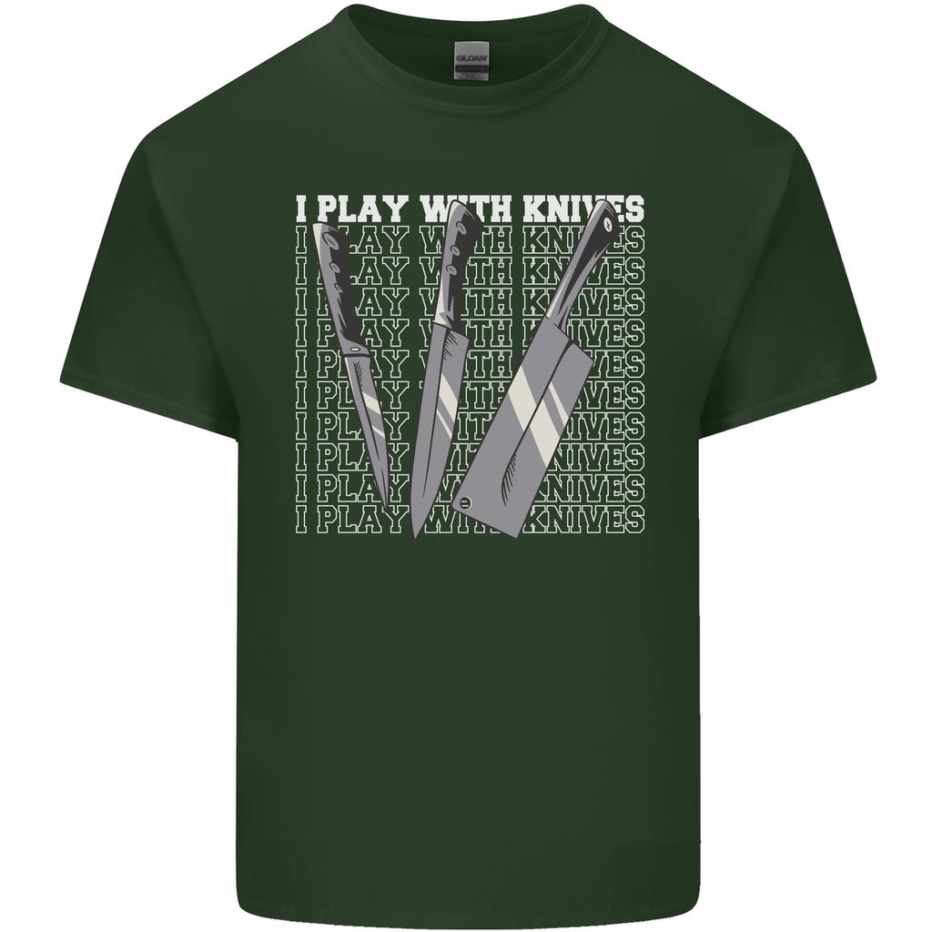 Chef I Play With Knives Unisexs Light Cotton TShirt