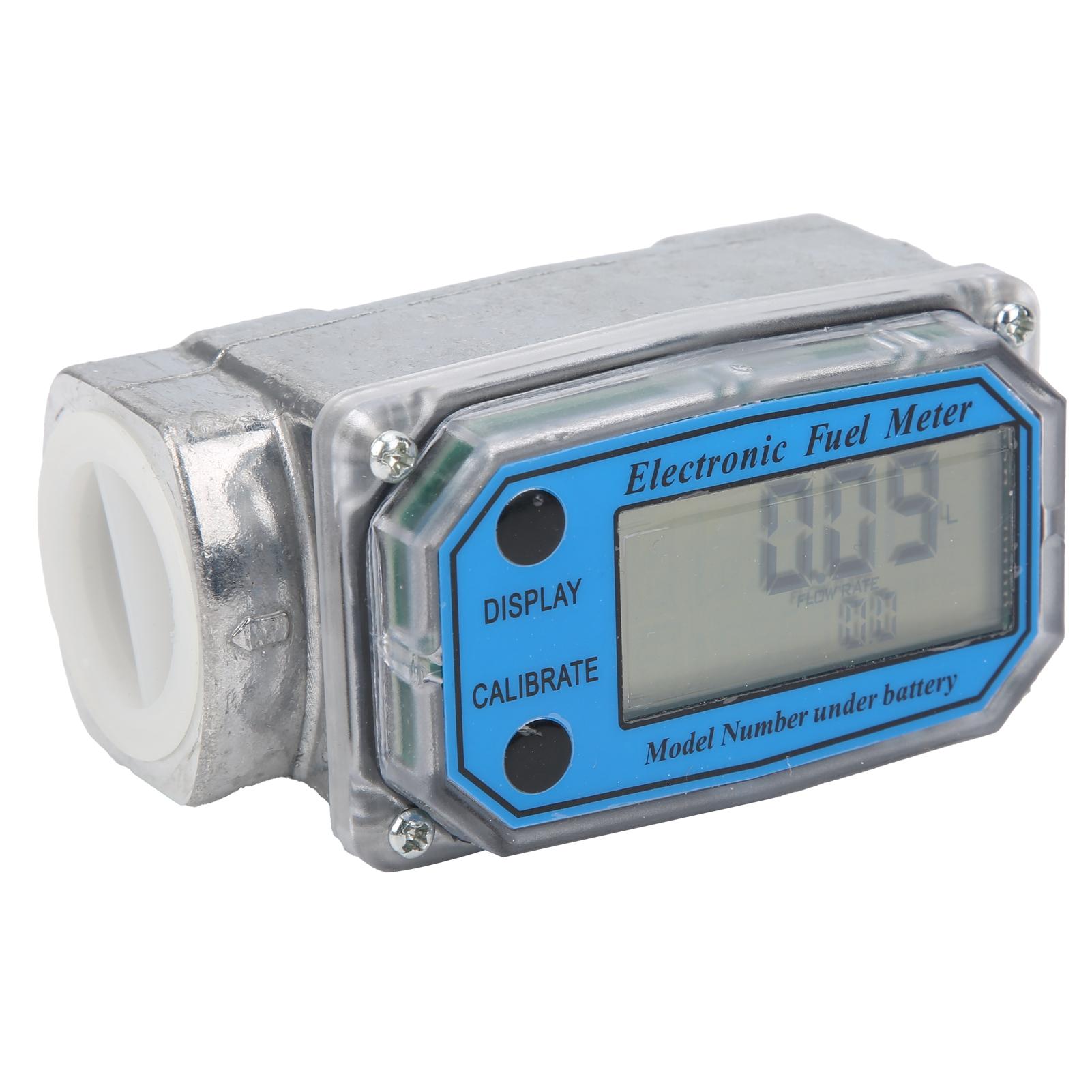 

Digital Turbine Flow Meter Blue for Fuel Pump Gasoline Measuring LLW‑25 DC2.3‑3.3V