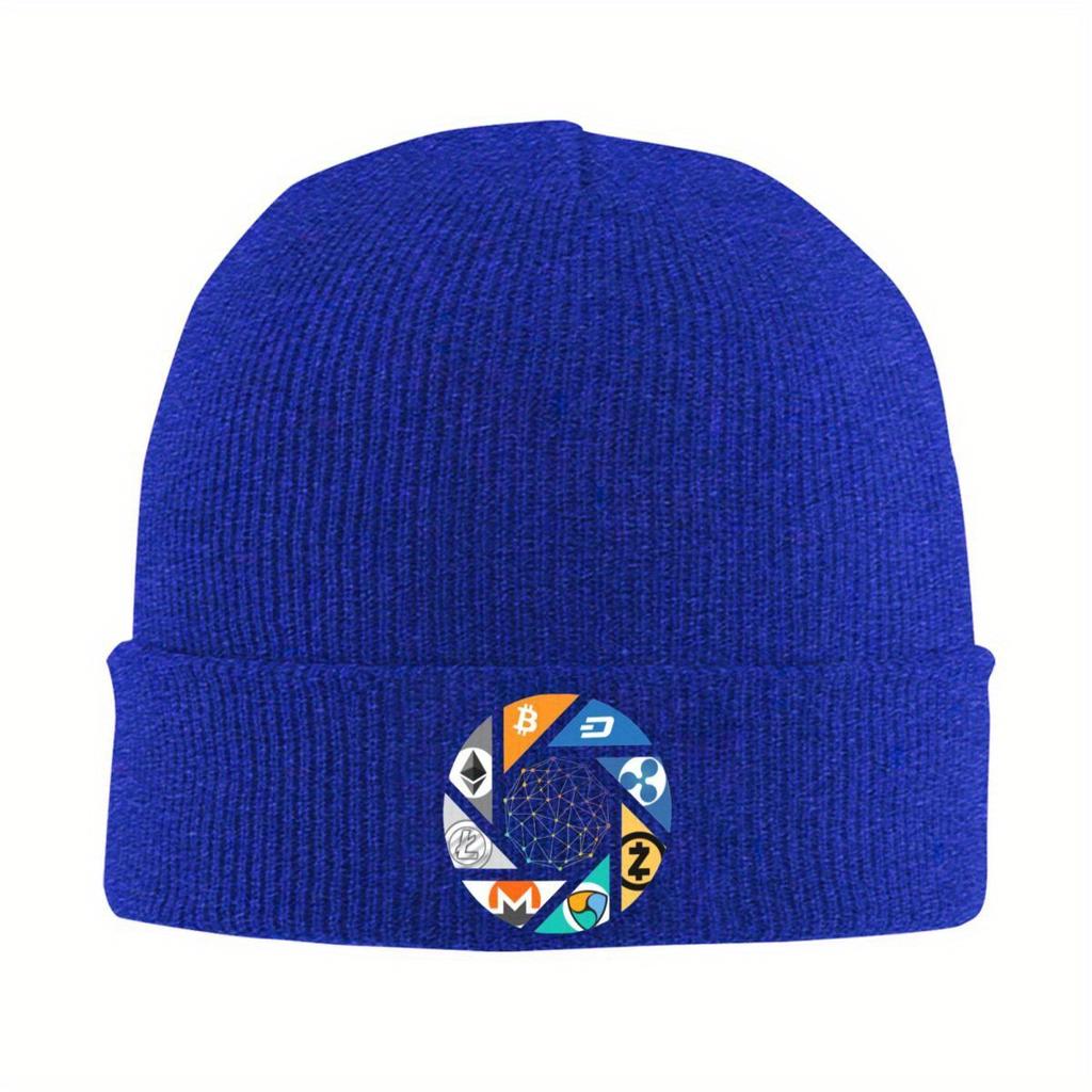 The New World Hat Autumn Winter Beanies Warm Bitcoin Cryptocurrency Crypto Btc Blockchain Geek Cap Unisex Acrylic Skullcap