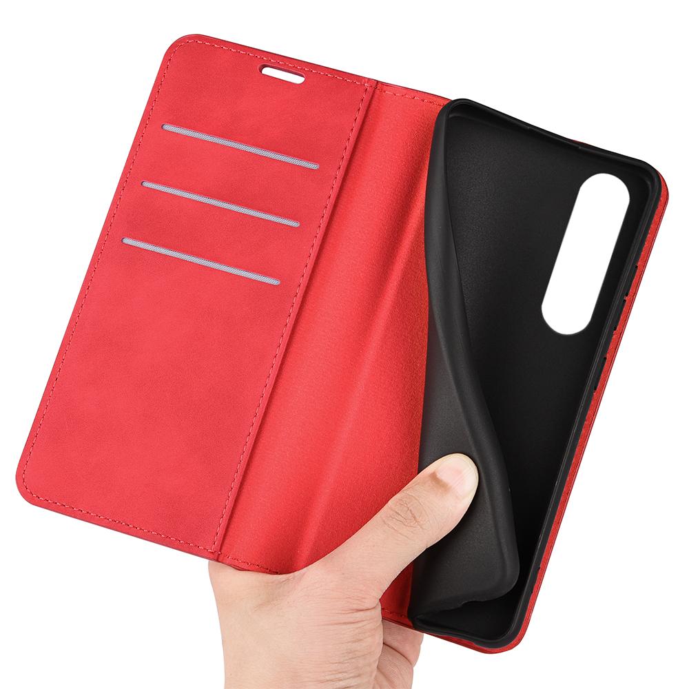 For Sony Xperia 1 VI Case Skin Touch PU Leather Drop Protection Phone Cover