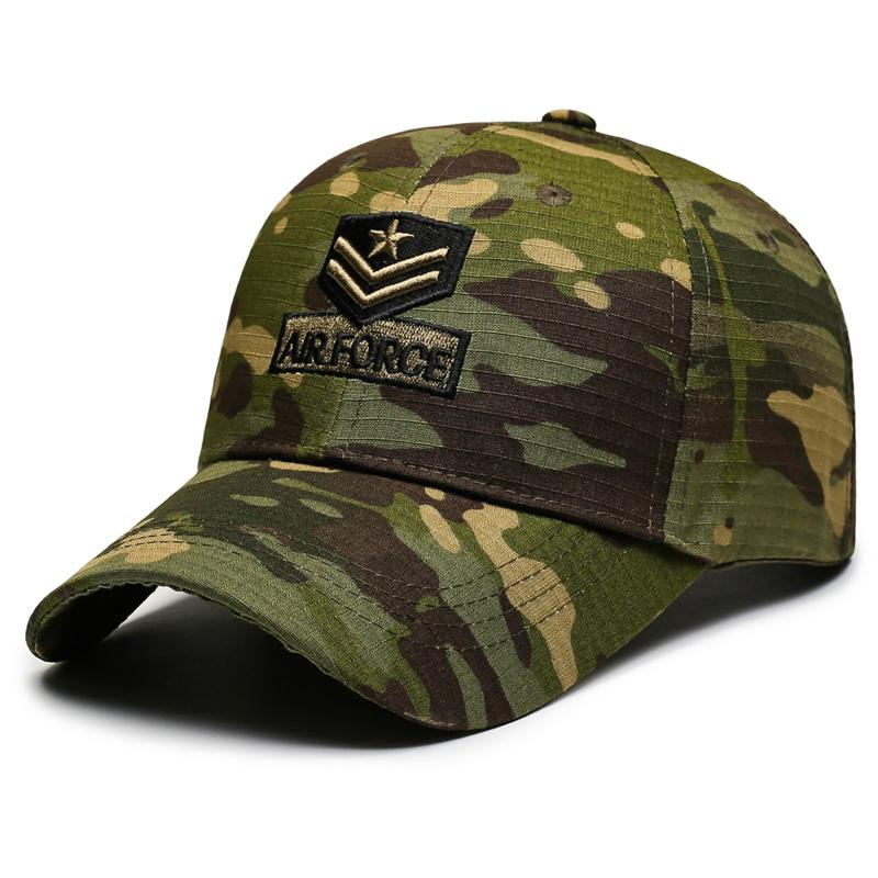 Camouflage Tactical Cap Men's Outdoor Air Force Camouflage Baseball Cap Sunshade Sunscreen Adjustable Breathable Cap