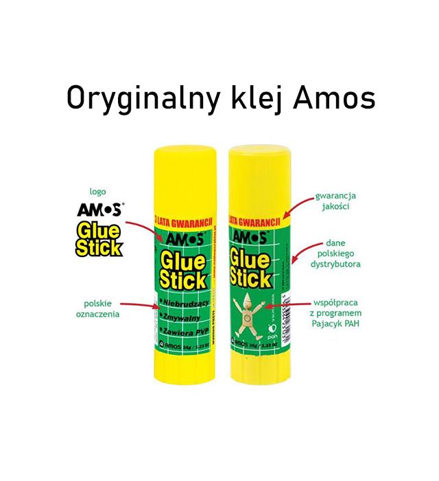 Amos glue stick for school and office use 8 30 pieces DISPLAY