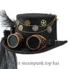 Victorian Theme Lace Veil Top Hat With Goggles Metal Gear Chain And Feather Veil Decors For Steampunk Cosplay Event