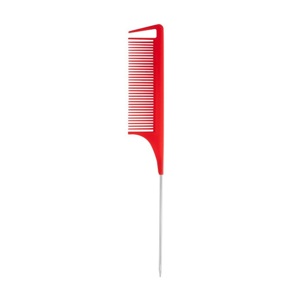 Steel Needle Rat Tail Comb for Hairdressing - Teasing, Styling, and Parting Comb for Makeup Artists and Wigs.