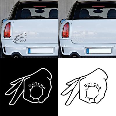 OK Gesture Gotcha Car-Styling Vehicle Body Window Bumper Decals Sticker Decor