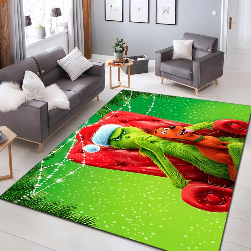 Regalo di Natale Commedia Come il Grinch rubò il Natale tappeto casa soggiorno decorazione tavolo e sedie tappeto antiscivolo porta A11
