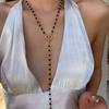 Bohemian Long Y-Shaped Necklaces for Women Metal Clavicle Chain Gold Color Choker Holiday Party Jewelry Necklace Gift Collar