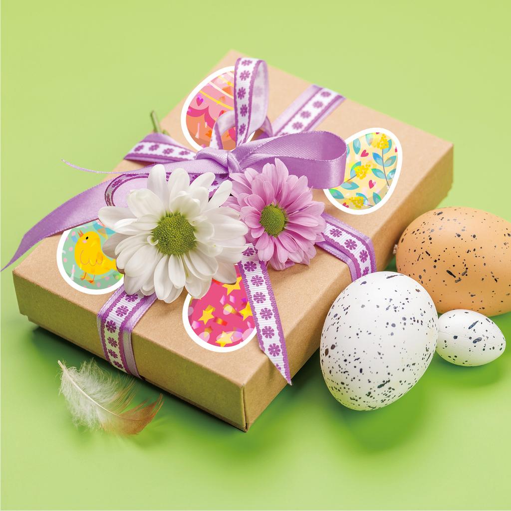 Easter Sticker Holographic Laser Shiny Craft Gift Water Cup Decoration DIY Easter Egg Rabbit Sticker