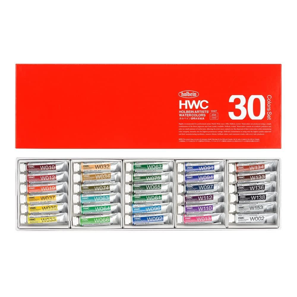 Holbein Transparent Watercolor Paint Set [All 7 Types], 5ml, - Ideal for Artists