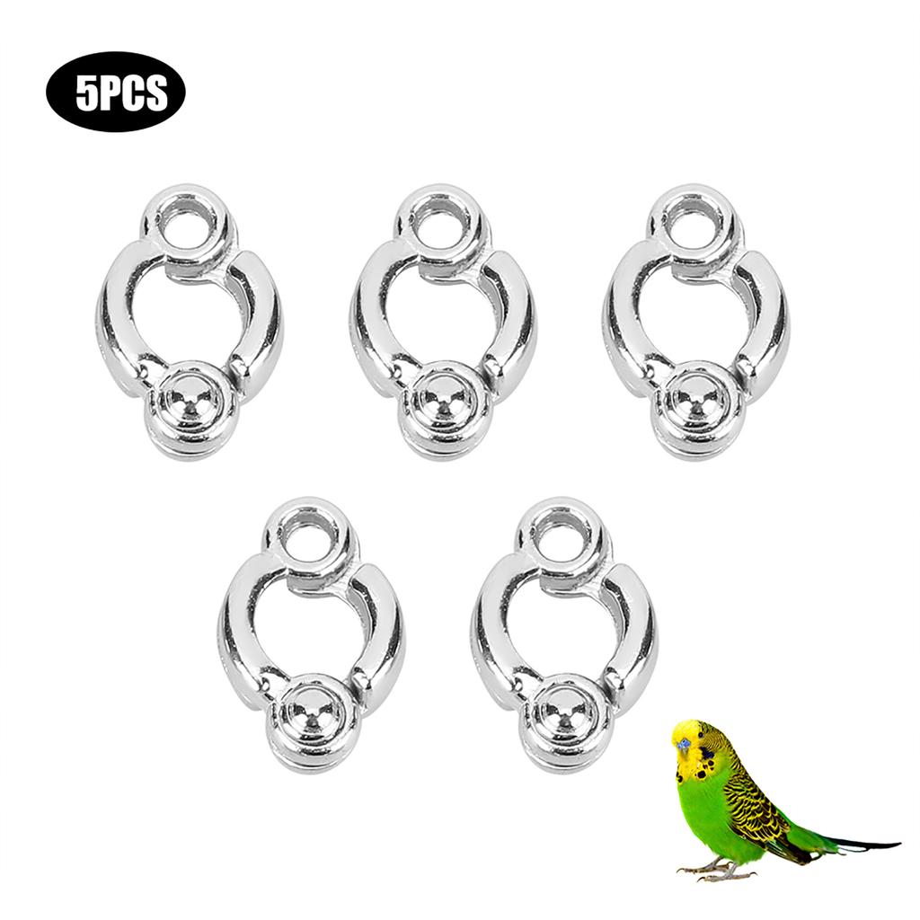 5PCS Metal Pet Bird Activity Opening Training Foot Ring Accessories Parrots Cage SuppliesNo. 5
