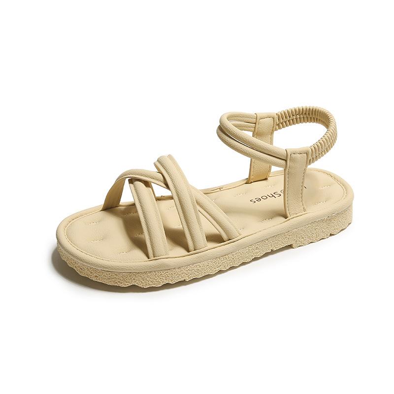 

Босоножки женские новые летние на плоской подошве темпераментные для беременных пляжная обувь модные сандалии 40 жёлтый