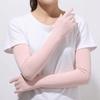 Non-slip Long Sleeve Sun Protection Sunscreen Sleeve Gloves Breathable Summer Arm Cover  Women