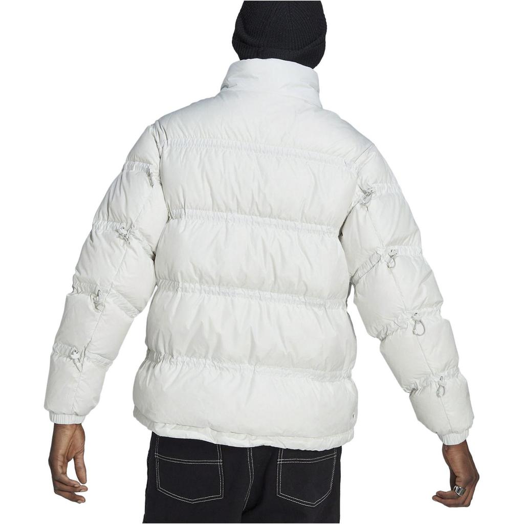 adidas Originals Solid Color Quilted Stand Collar Down Jacket Men Outerwear White HL6786