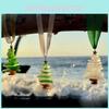 Vibrant Ocean Christmas Tree Ornament In Green And White For Festive Holiday Decor