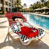 Doll Print Beach Towel Design, Soft, Lightweight. for Home Bathroom, Spa, Pool, Yoga, Surfing, Camping, Gift for Family, Friend