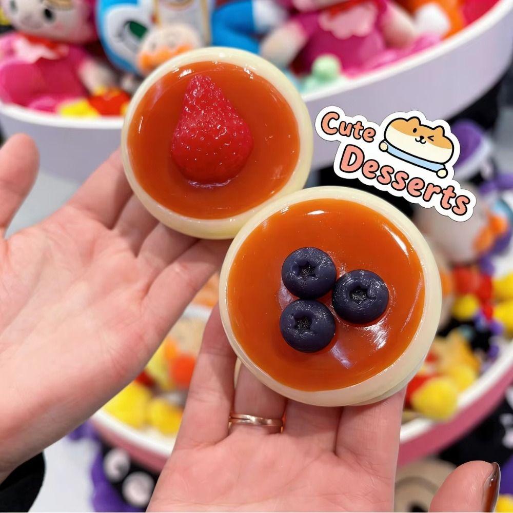Blueberry Sensory Fidget Ball Hand Relax Soufflé Squishy Creative Squishy Strawberry Kids Adults