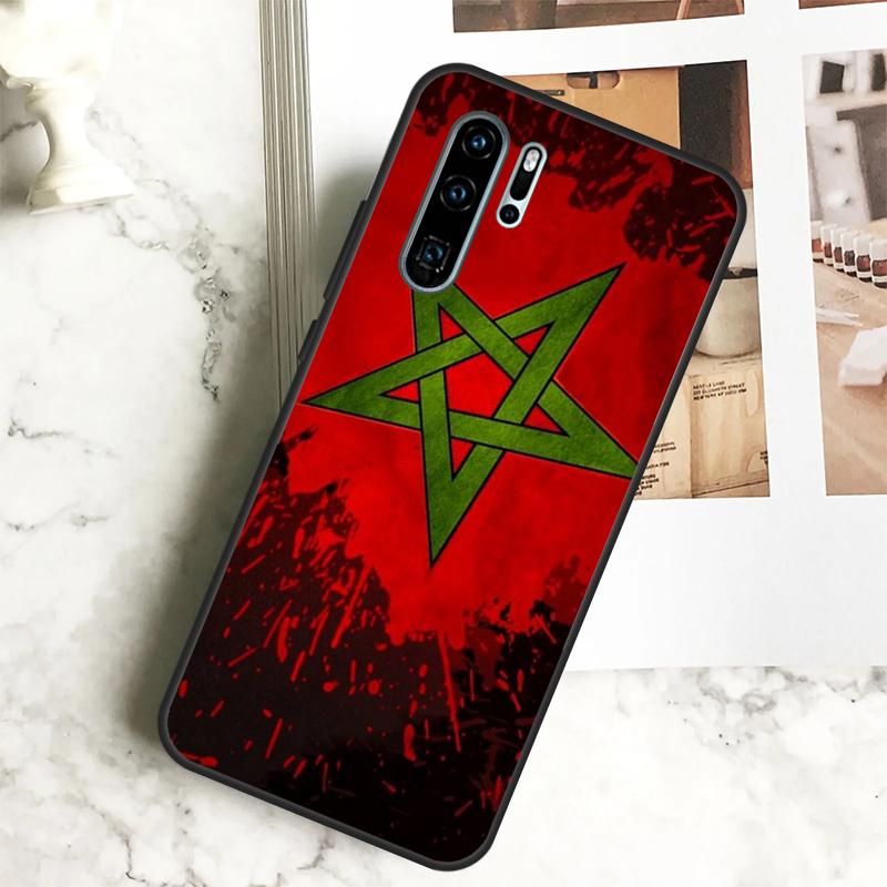 Morocco Moroccan Flag For Huawei Nova 5T 9 10 SE 7i 8i 11i 12i Y60 Y61 Y70 Y72 Y73 Y90 Y91 P20 P40 P30 Lite Case