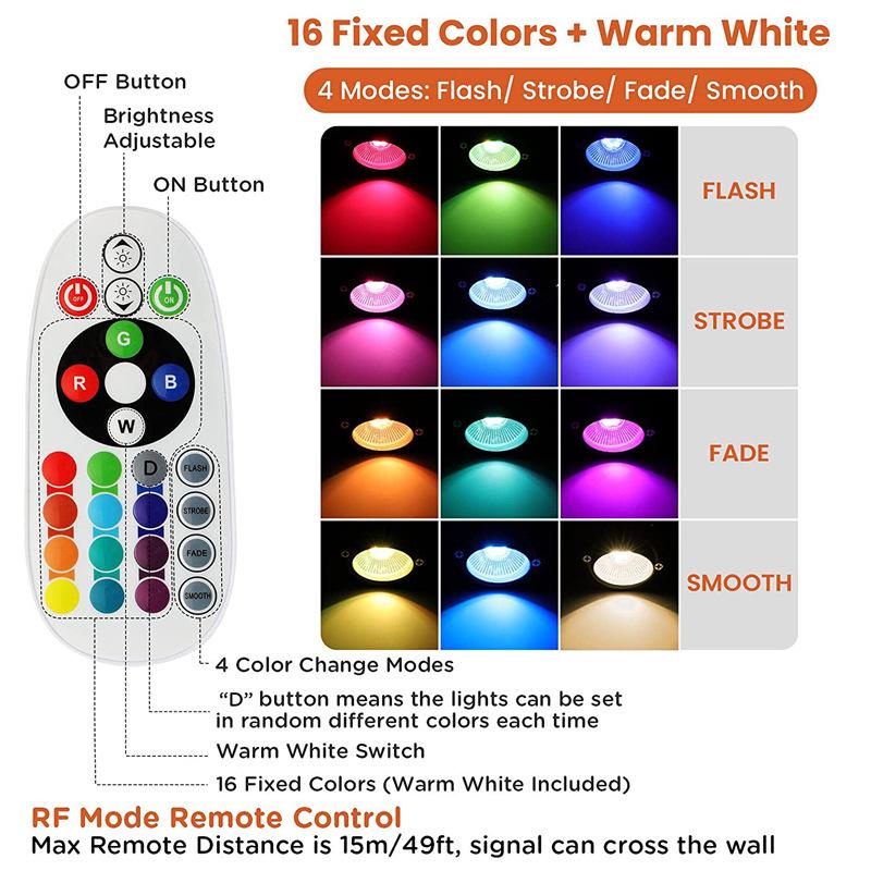 Cross-border RGBW 12V Low-voltage In-ground Dimmable Garden Light
