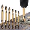 9Pcs Double-headed Bit Double-edged Metal Stainless Steel Ultrahard Iron Drill Steel Plate Iron Carpentry Drill Bit
