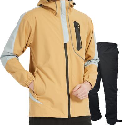 Rainwear Top and Bottom Set Rain Suit Golf Wear Windbreaker Mountain Parka Waterproof Stretch Mountain Climbing Golf Outdoor Fishing Bicycle Commuting
