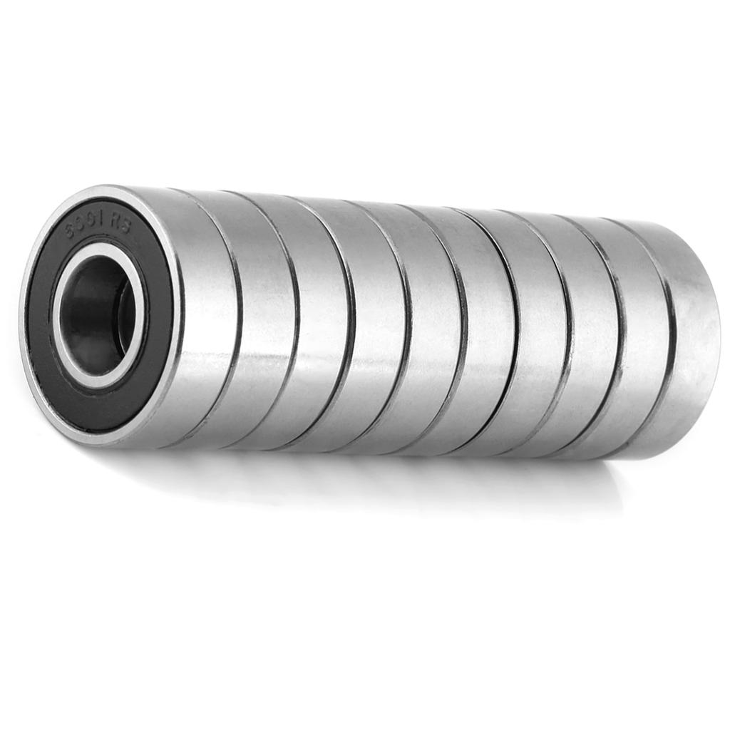 10 Pcs Durable MultiUse Rubber Sealed Deep Groove 60012RS Ball Bearings(12x28x8mm)