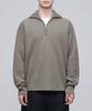 Musinsa Standard Relaxed Ribbed Half Zip-Up Knit [Dusty Beige]