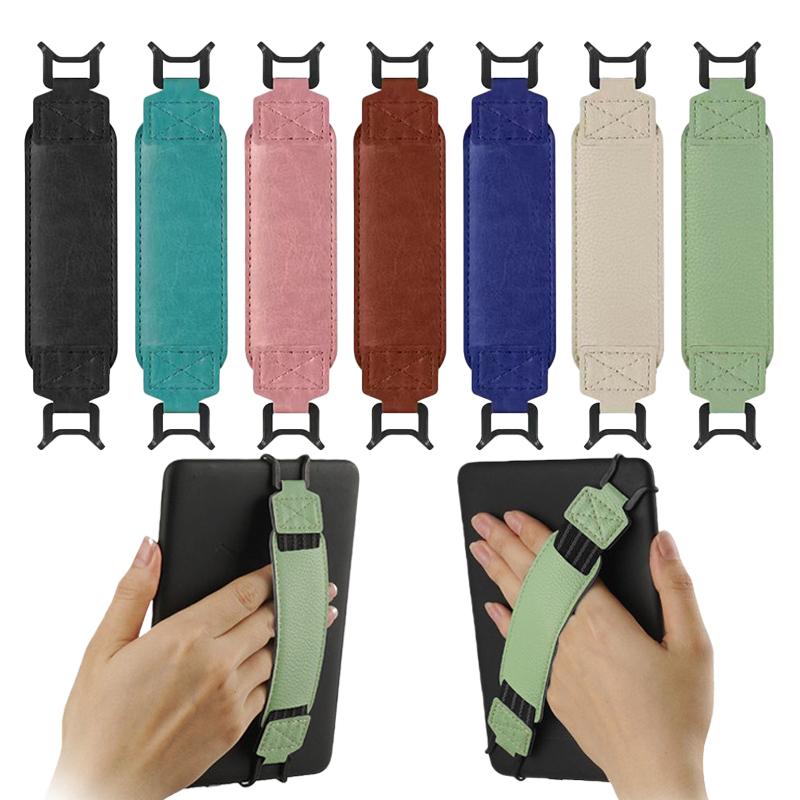 Kožený popruh na ruku pro tablet Elastický držák proti pádu pro EReader Univerzální zabezpečení pro tablety 6-7 palců - Stojanová rukojeť Držadlo Bezpečné držení