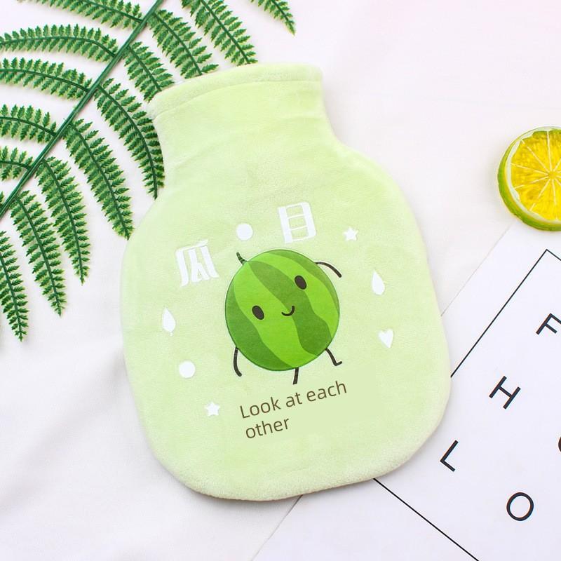 Hot Water Bottle for Women, Portable Mini Cute Plush Small Size, Filled with Water, for Warming Hands and Stomach, Specifically for Use in Bed