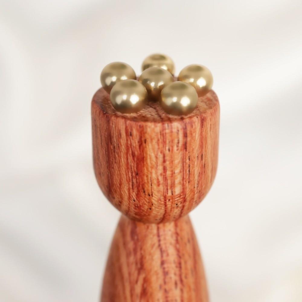 Reduce Puffiness Sandalwood Lotus Seedpod Massager Guasha Face Massager Tool Head Relaxation