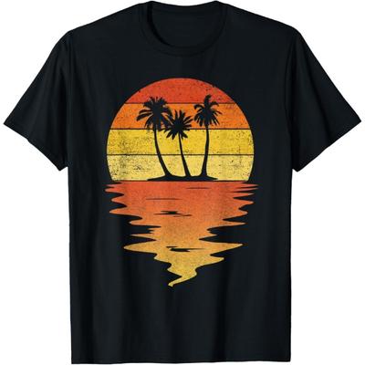 Palm Trees Shirt Retro Sunset 70s Vintage Palm Trees T-Shirt
