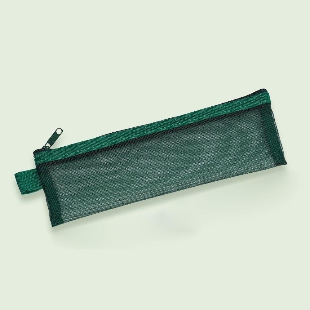Nylon Mesh Pen Bag Square Shape Stationery Pouch Pencil Case Student Examination Pouch