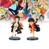 Detailed One Piece Character Figures 6-piece Set Luffy Robin Usopp Franky Kid Pvc Collectibles