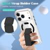 iPhone 17 Pro Max Case with Folding Stand, Crystal Wristband, Magnetic, Transparent, and Drop-Proof.