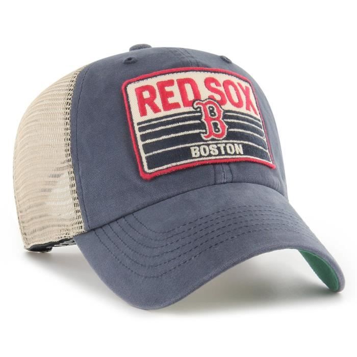 Czapka trucker - 47 Brand - FOUR STROKE Boston Red Sox - Vintage - Biała - Odzież sportowa