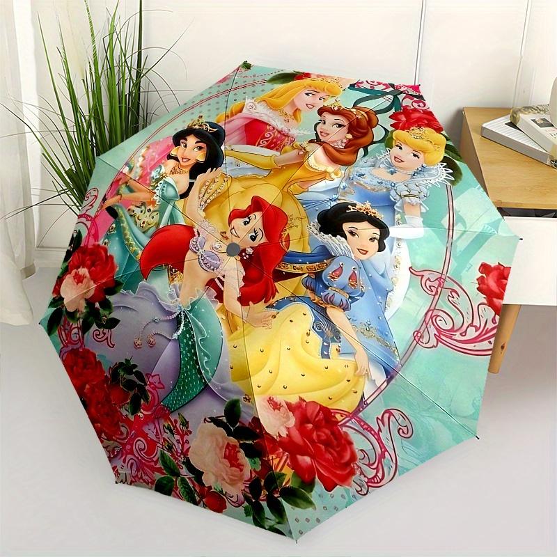 

Princesses, Roses Automatic Opening and Closing Umbrella, Compact Travel Umbrella, Lightweight and Portable, Suitable for Beach Commuting Bu
