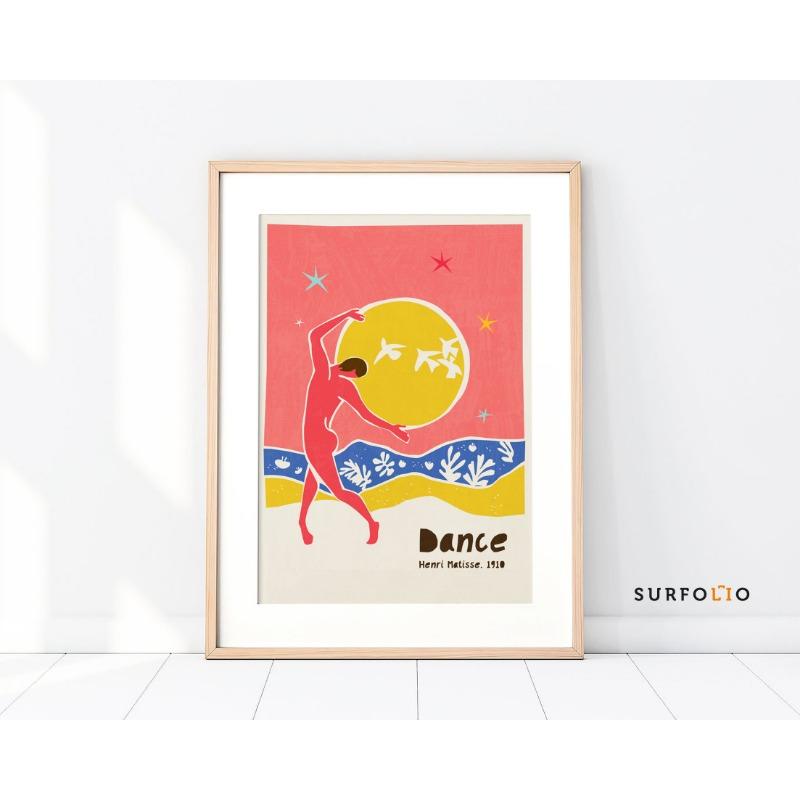 

Henri Matisse Cutout Pattern Posters and Prints Colorful Abstract Nude Dancing Body Leaf Canvas Painting Wall Art Decoration 21cm×30cm NoFrame