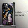 Kitten Tempered Glass Case For iPhone 17 16 Plus 15 Pro 13 14 12 Anti Scratch Raised Camera Lens Protection Cellphone Shell