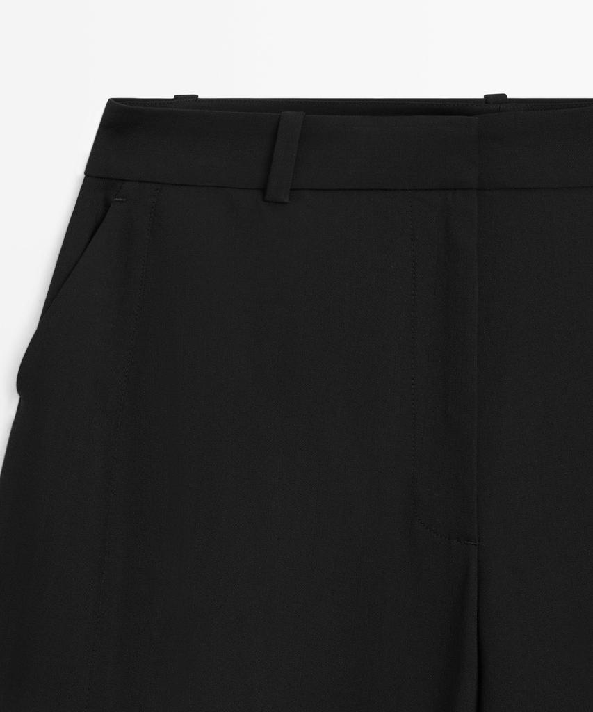Masimodutti Wool Blend Stitch Detail Pants