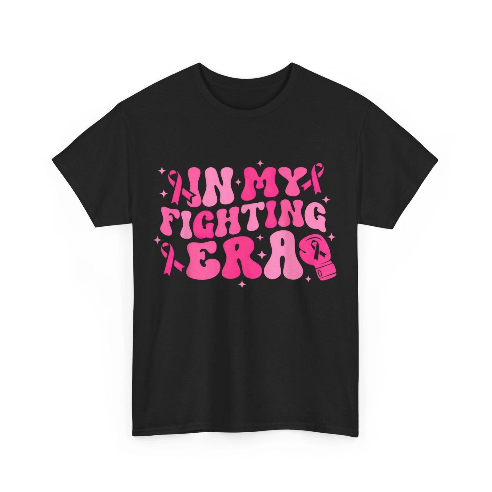 Breast Cancer Awareness Shirt, In My Fighting Era Pink Ribbon Shirt S