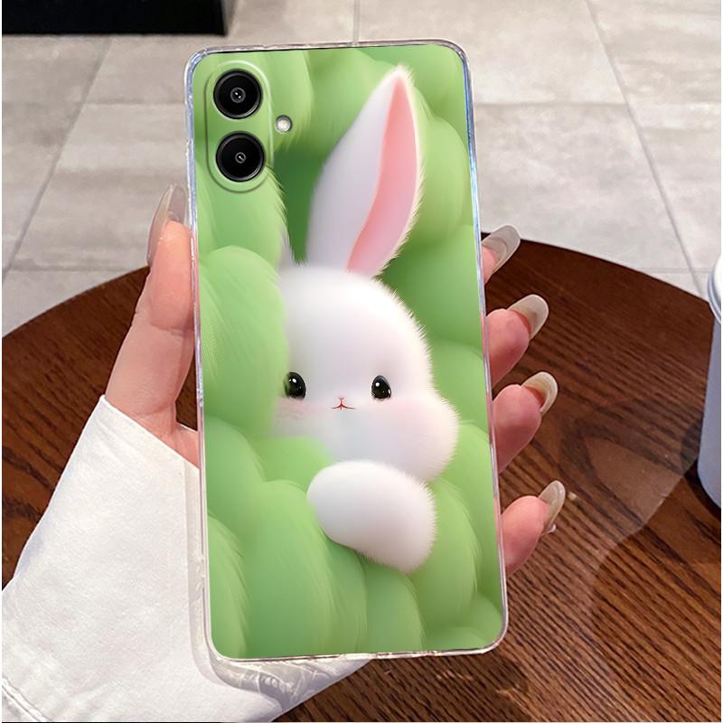 For Samsung Galaxy F70e 5G Case SM-E076B Cute Love Rabbit Funny Clear TPU Soft Silicone Phone Case For Samsung F 70e Back Cover