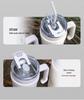 Multi-Purpose Portable Drinkware: Office & Outdoor Coffee/Water Cup with Straw and Handle.
