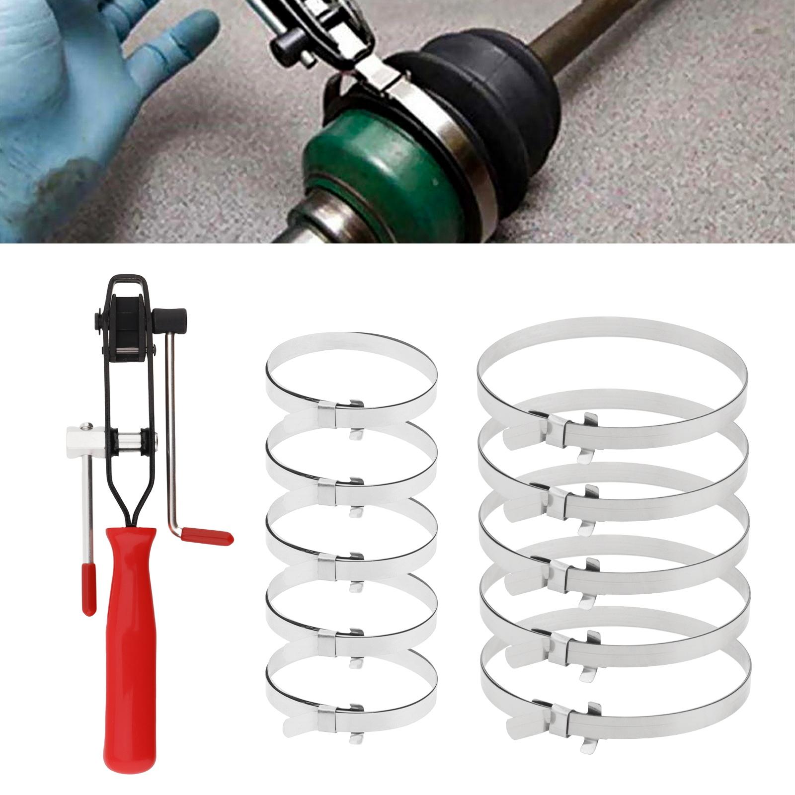 

Набор из 11 шт. регулируемых сверхпрочных хомутов для пыльников ШРУСа из нержавеющей стали с 10 обжимными лентами для легковых, грузовых автомобилей и внедорожников